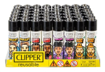 Clipper Feuerzeuge groß 48er Display Sprüche MEN HAIRCUTS